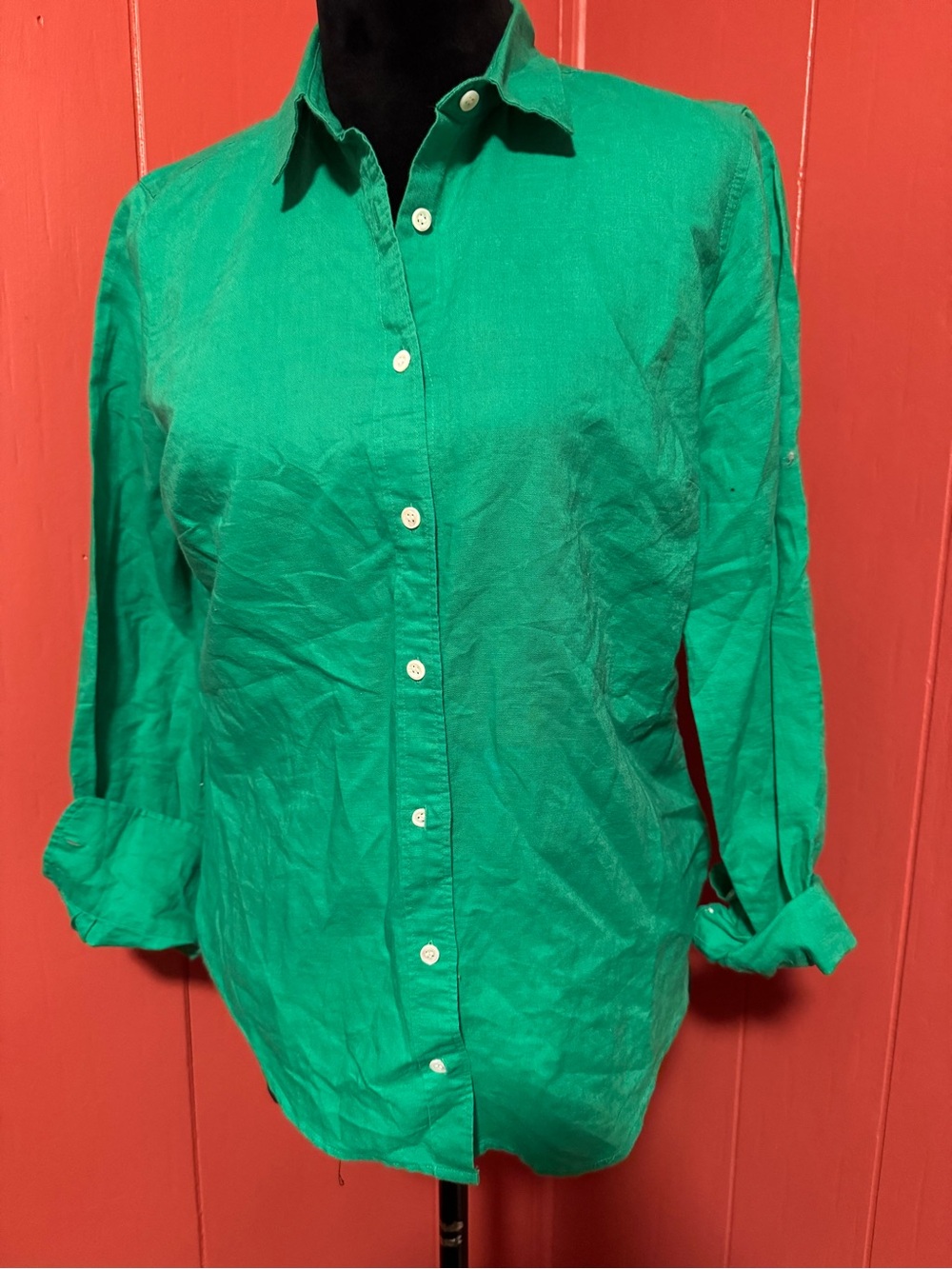 J. Crew Green Button-Down Shirt